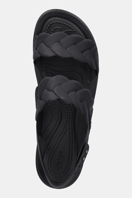 Sandále Crocs Brooklyn Woven Upper Low Wedge čierna 209977.060