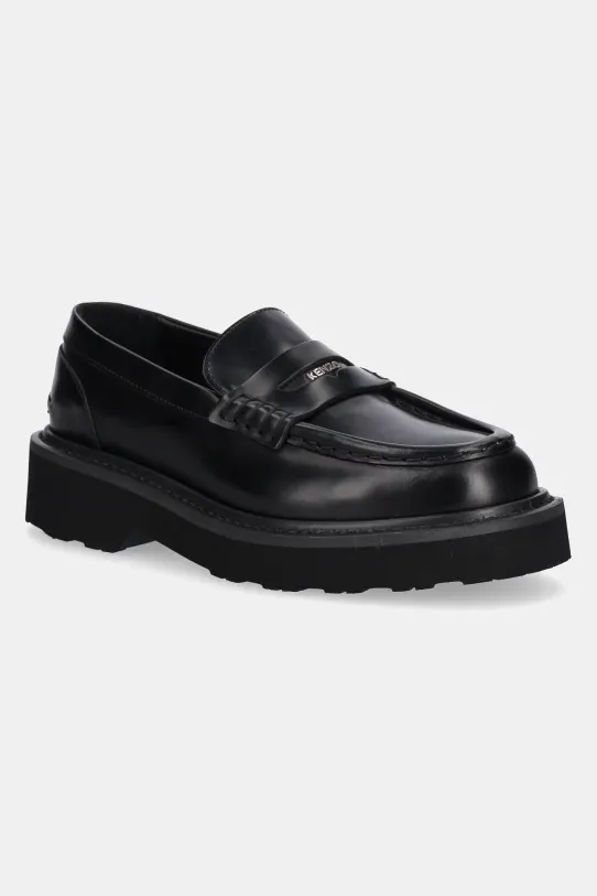 Kenzo mokasyny skórzane Loafer płaski czarny FF52LO110L52.99