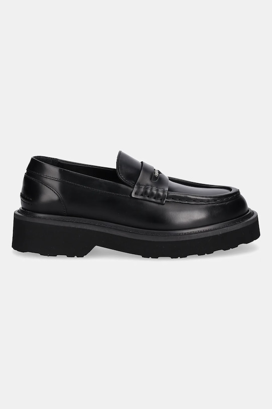 Kenzo mokasyny skórzane Loafer FF52LO110L52.99 czarny SS25