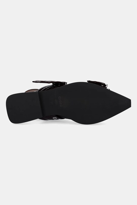 Балетки GANNI Feminine Buckle Ballerina S3086 бордо