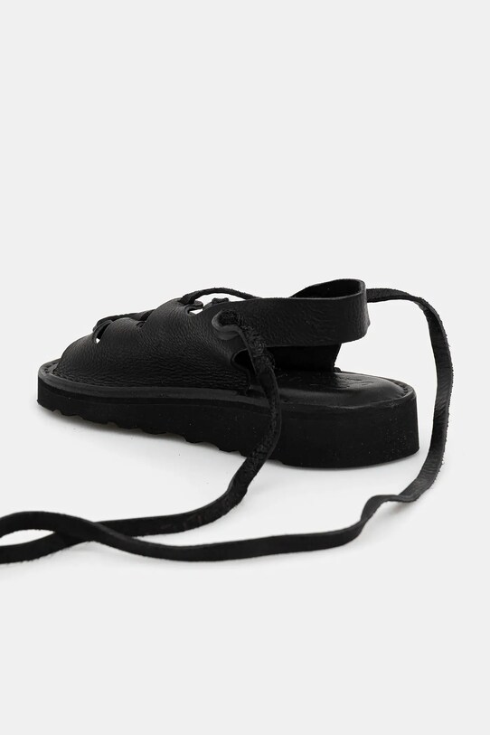 Scarpe Fracap sandali in pelle Sandal D030 nero