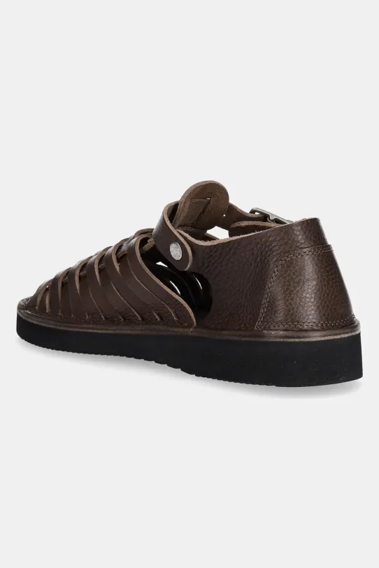 Boty Kožené sandály Fracap Sandals D025 hnědá