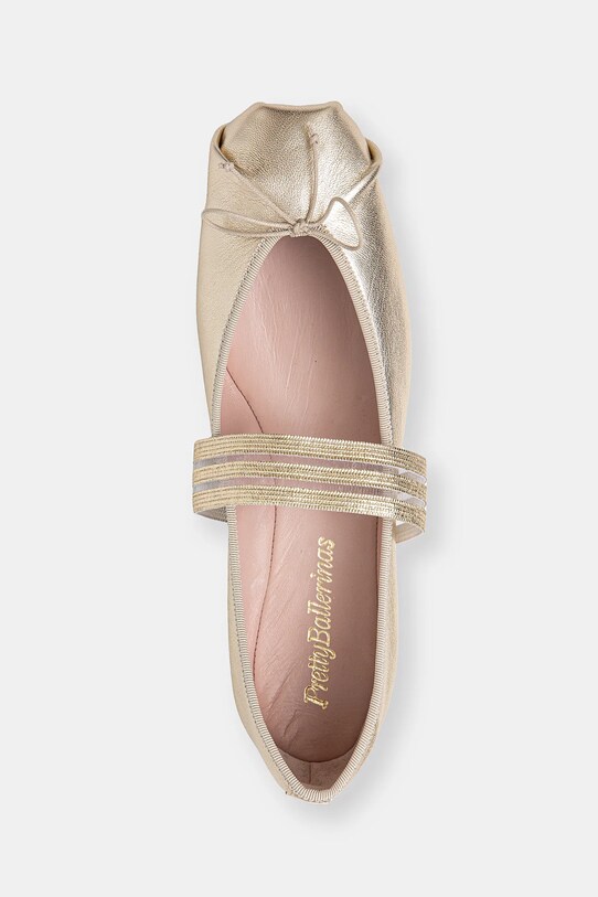 Δερμάτινες μπαλαρίνες Pretty Ballerinas Kristen χρυσαφί 52198.B.5010