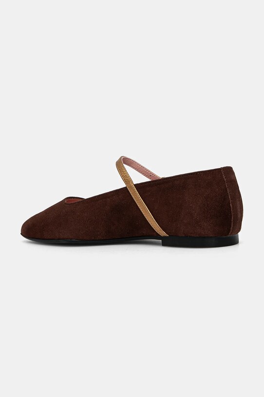 Încălțăminte Pretty Ballerinas balerini din piele întoarsă Camille 52217.A.9301 maro