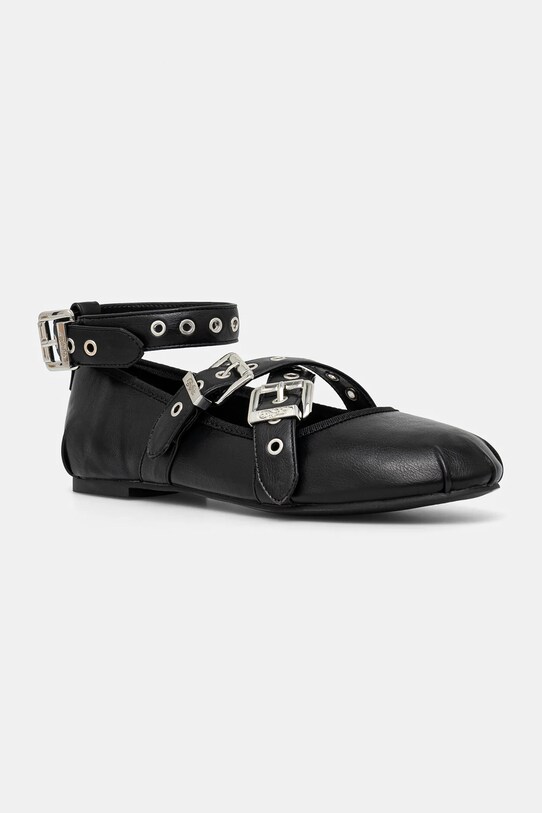 Buffalo balerini Daphne Mary Buckle imitatie de piele negru 1620029.BLK