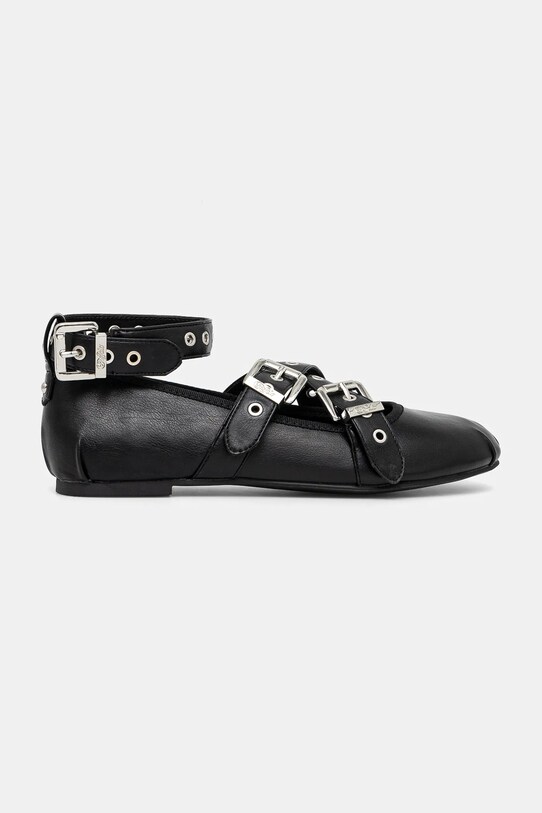 Buffalo balerini Daphne Mary Buckle 1620029.BLK negru SS25