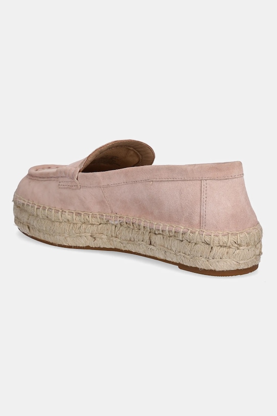 Încălțăminte Lauren Ralph Lauren espadrile din piele intoarsa Luize Loafer 802953958009.650 roz