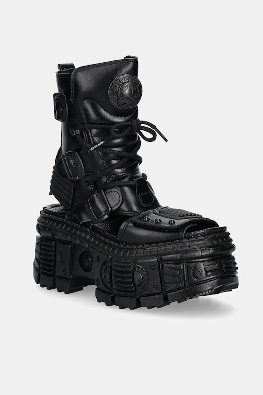 New Rock sandale METALLIC platformă negru M.BIOS107.V3
