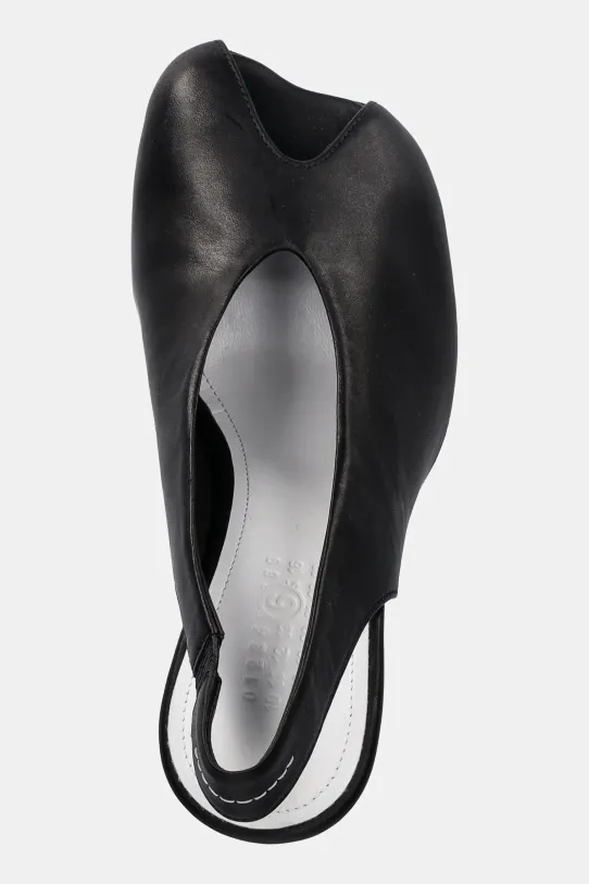MM6 Maison Margiela sandały skórzane czarny S66WP0104.P5000.T8013