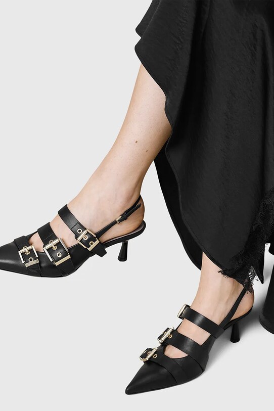 AllSaints szpilki skórzane Vivian Slingback W001FC