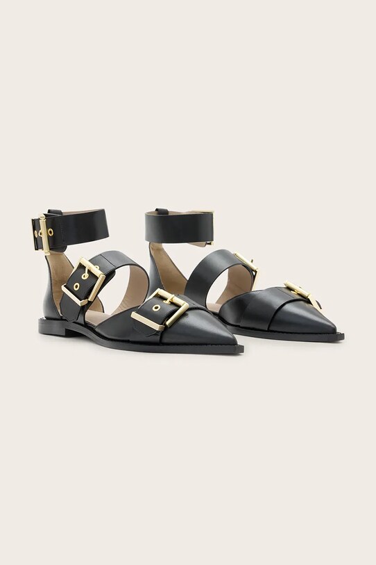 AllSaints baleriny skórzane Sutton Shoe W010FC czarny SS25