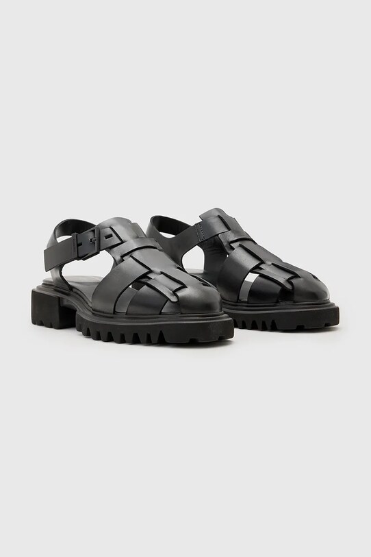 Кожаные сандалии AllSaints Tess Sandal W041FC чёрный SS25