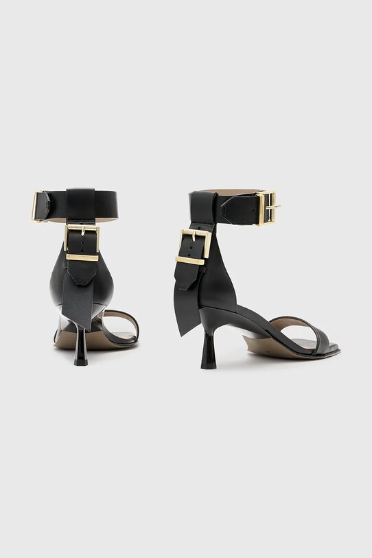 Încălțăminte AllSaints sandale de piele Noir Low Sandal W064FC negru