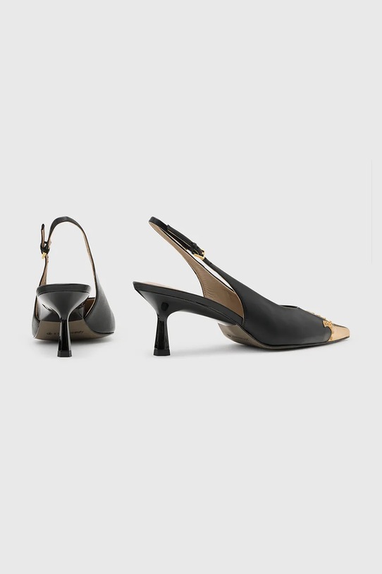 Încălțăminte AllSaints stilettos de piele Denver Slingback W068FC negru