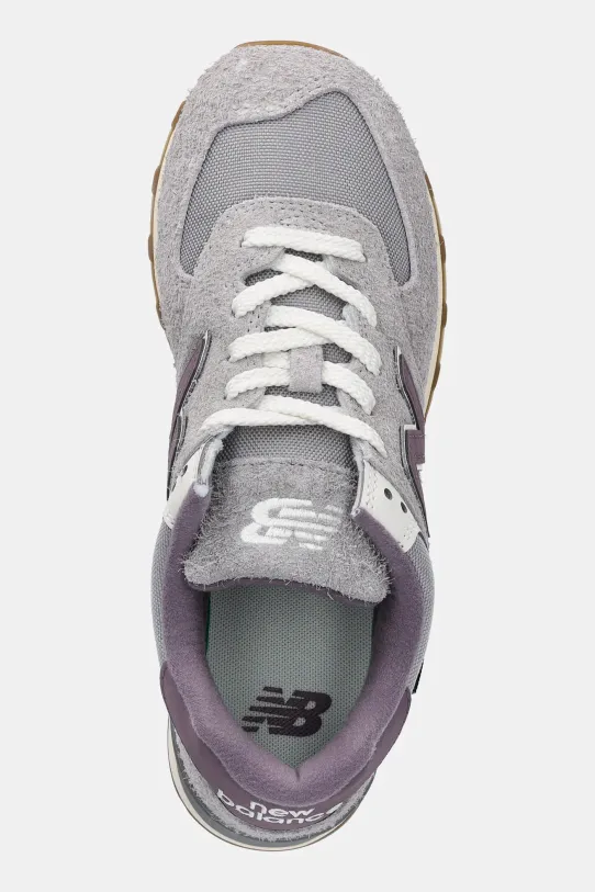 Semišové tenisky New Balance 574 fialová U574YGD