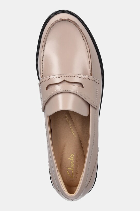 Кожени мокасини Clarks Originals Straven Edge бежов 26181276