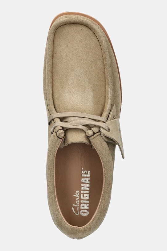 Clarks Originals pantofi sport din piele întoarsă Walla Scout Lo bej 26180446