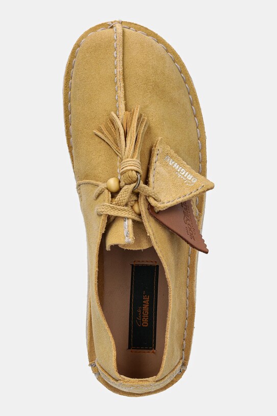 Clarks Originals pantofi de piele întoarsă Desert Trek galben 26181142