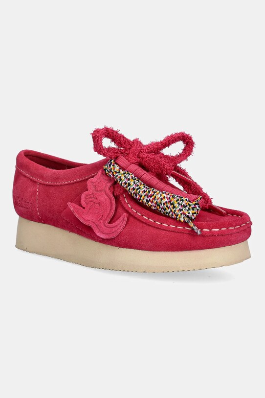 Clarks Originals półbuty zamszowe Wallabee 2604 skóra zamszowa różowy 26182220