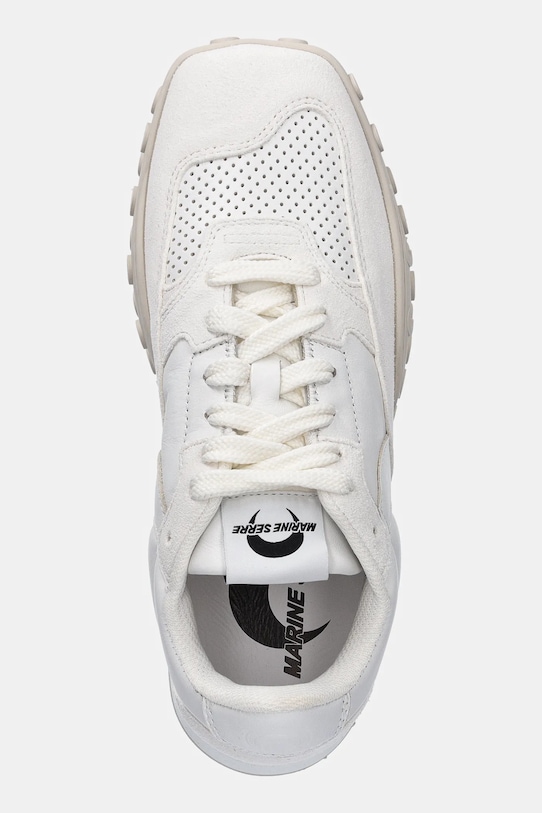 Marine Serre sneakers din piele Suede Leather MS Rise alb WFW006A.CLEA0009