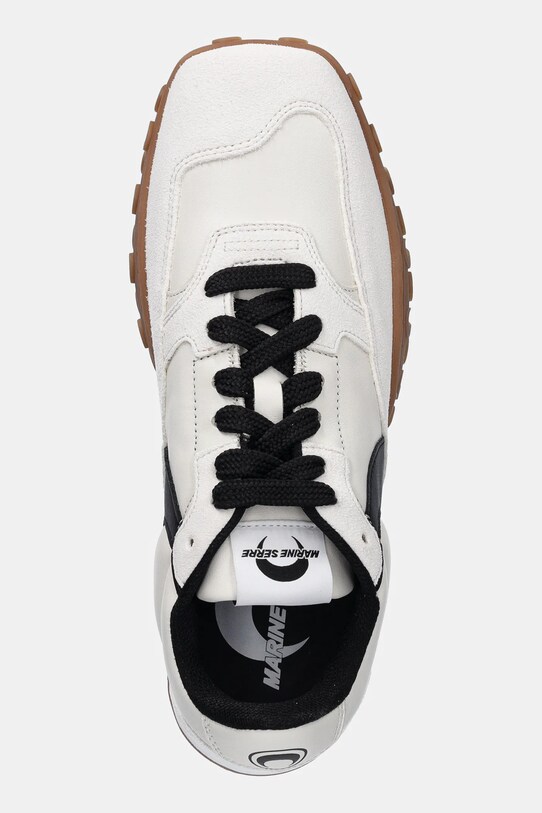 Marine Serre sneakersy skórzane Suede Leather MS Rise beżowy WFW006A.CLEA0009