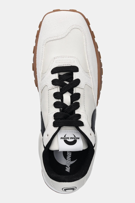 Кожаные кроссовки Marine Serre Suede Leather MS Rise бежевый WFW006A.CLEA0009