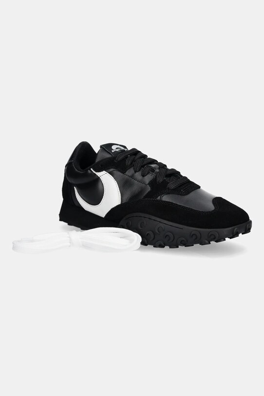 Marine Serre sneakersy skórzane Suede Leather MS Rise WFW006A.CLEA0009 czarny