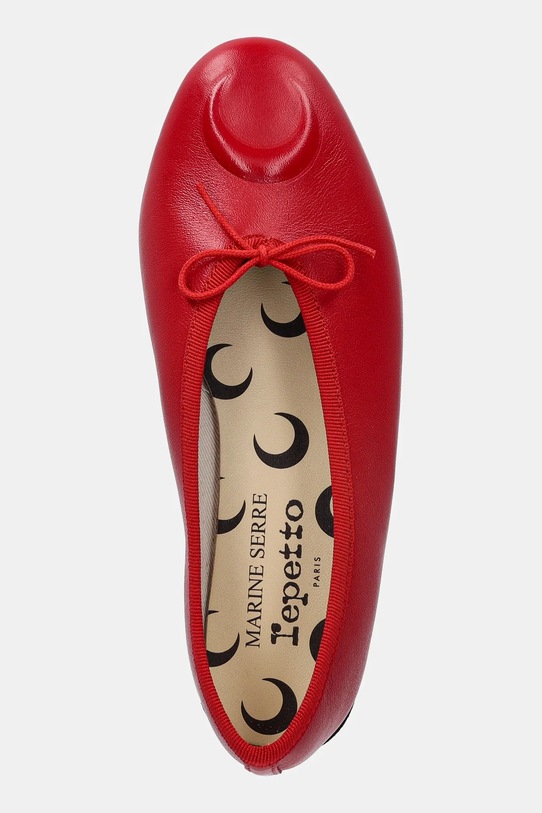 Marine Serre ballerine in pelle Lilouh Soft Nappa MS x Repetto rosso WFW053A.RLEA0032