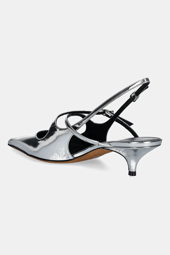 Obuwie Proenza Schouler szpilki skórzane Slash SH252038.F001WF.041 srebrny