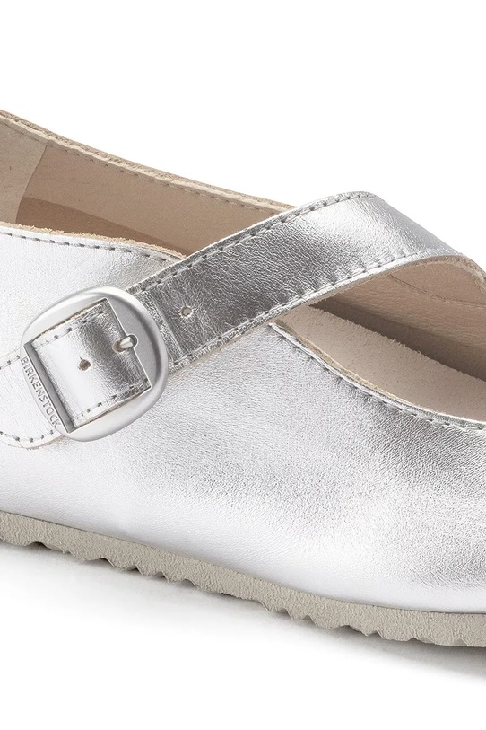Shoes Birkenstock leather ballet flats Tracy LENA 1019729 silver