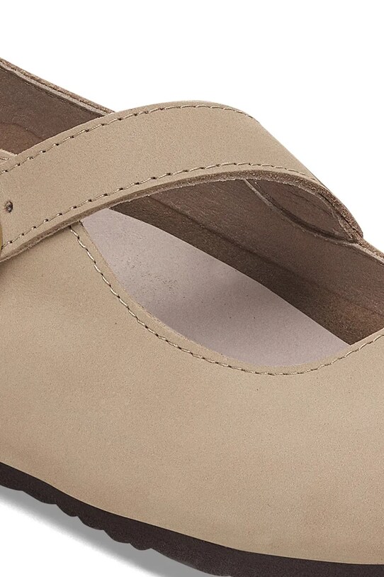 Shoes Birkenstock nubuck ballet flats Tracy LENB 1029776 beige