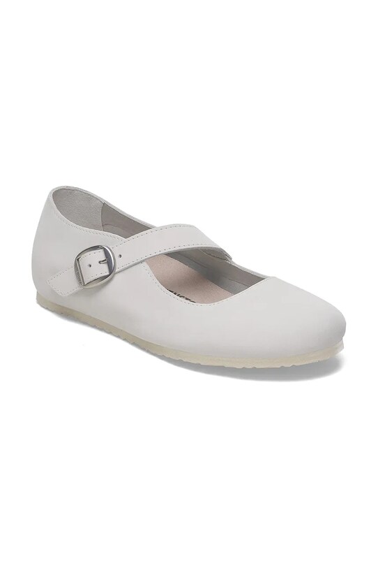 Birkenstock baleriny nubukowe Tracy LENB 1029788 biały SS25