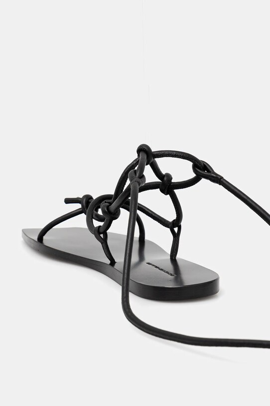 Обувки Кожени сандали Rick Owens Lilies Penta LI01E4808.LLP.09 черен