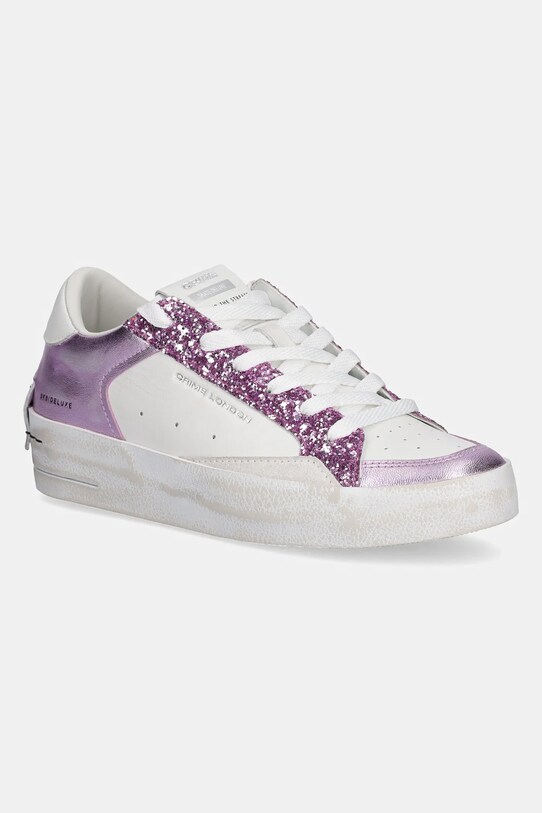Kožené tenisky Crime London SK8 DELUXE WEDGE klin fialová 20133PP7