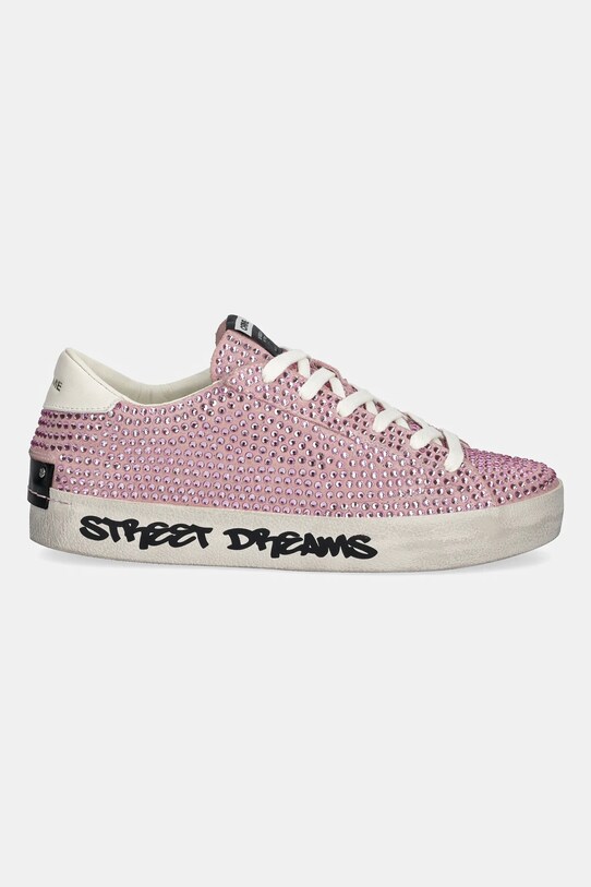 Crime London sneakersy skórzane DISTRESSED 21009AA7 różowy SS25
