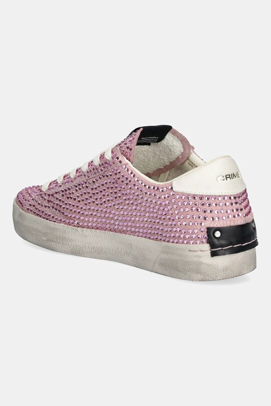 Obuwie Crime London sneakersy skórzane DISTRESSED 21009AA7 różowy