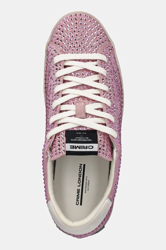Crime London sneakersy skórzane DISTRESSED różowy 21009AA7