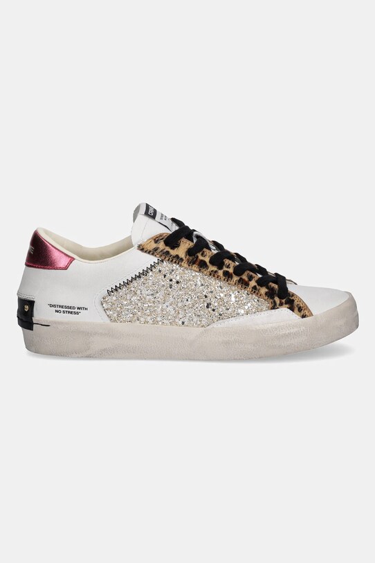 Kožené sneakers boty Crime London DISTRESSED 21010AA7 bílá SS25