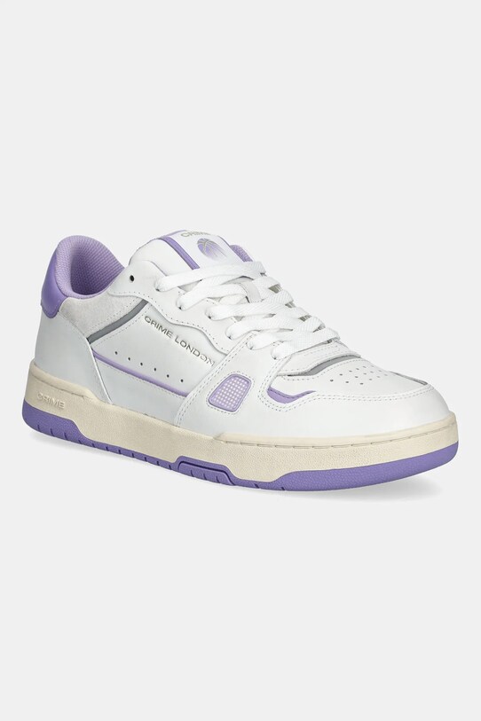 Crime London sneakers din piele BASKET plată alb 28302AA6