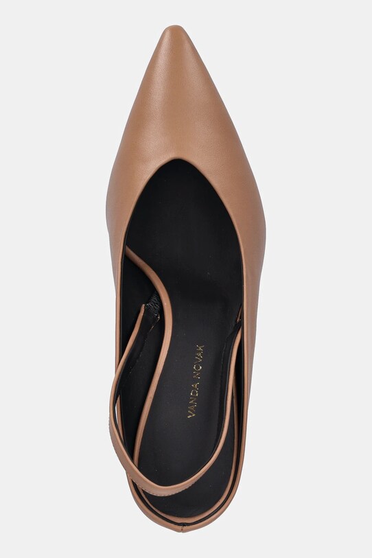 Кожени обувки с тънък ток Vanda Novak Lucy кафяв Lucy.Dark.Nude