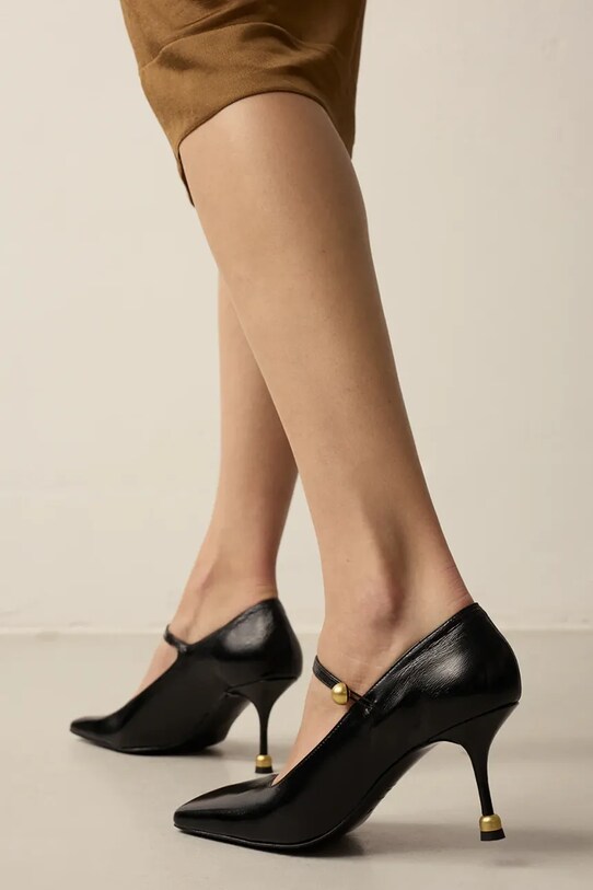 Vanda Novak stilettos de piele Adela Adela.Wet.Black