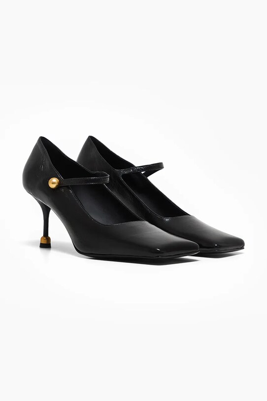 Vanda Novak stilettos de piele Adela Adela.Wet.Black negru SS25