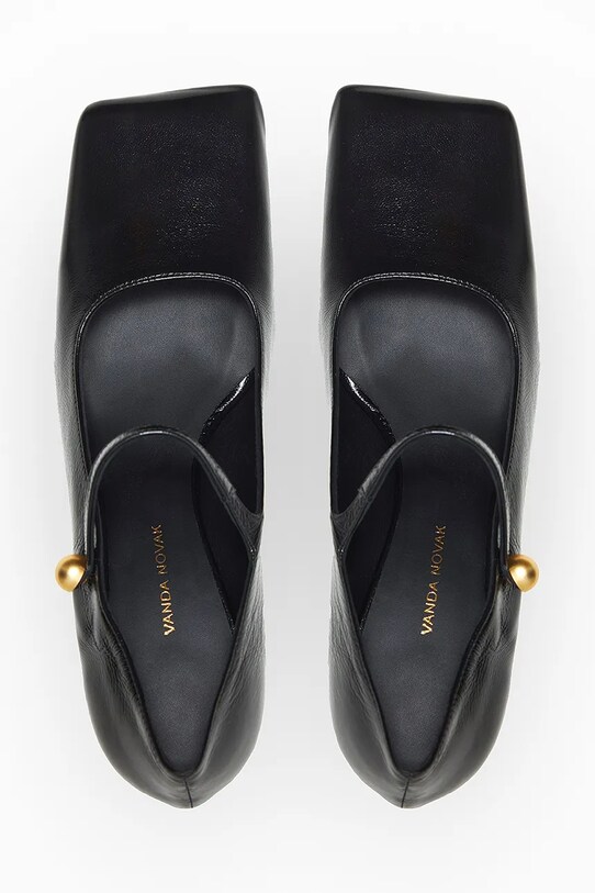 Vanda Novak stilettos de piele Adela negru Adela.Wet.Black