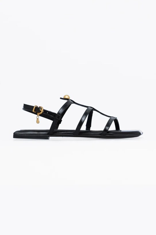 Шкіряні сандалі Vanda Novak Bianca Bianca.Cristal.Black чорний SS25