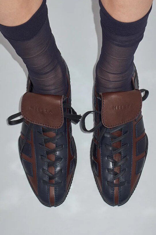 Obuwie Miista sneakersy skórzane Nikoletta MI.5706 brązowy