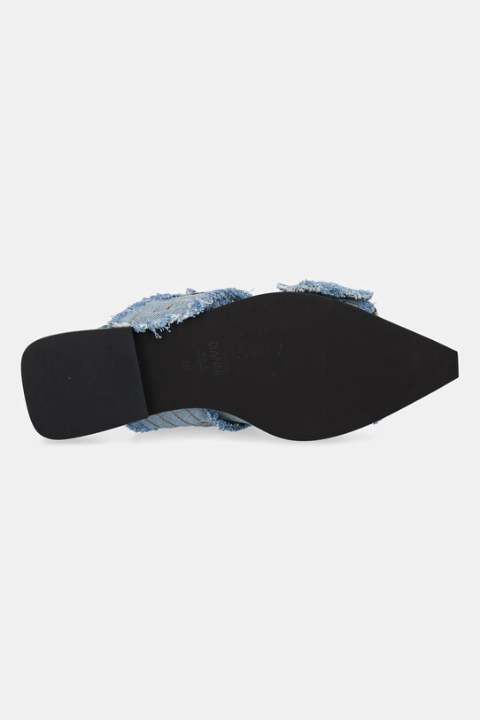 GANNI ballerine Feminine Buckle Ballerina Charms Denim S2939 blu