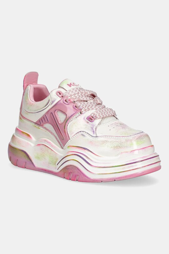 Koi Footwear sneakersy Kaleidoscopic Platform imitacja skóry licowej różowy MT01.RAINBOW