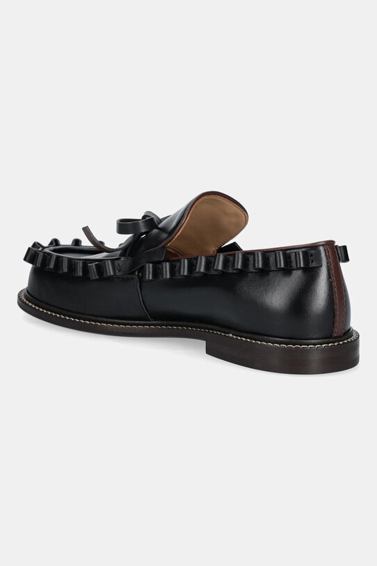 Shoes JW Anderson leather loafers Ruffle Moccasin FW0167.LA0323.999 black