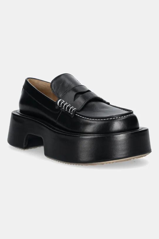 JW Anderson leather loafers Platform Moccasin platform black FW0169.LA0020.999