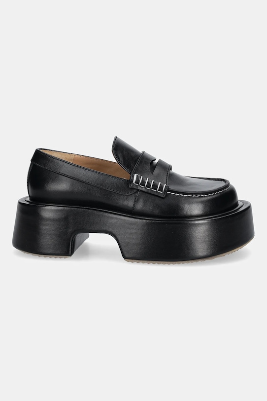 JW Anderson leather loafers Platform Moccasin FW0169.LA0020.999 black SS25